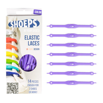 Purple Silicone Elastic Shoelaces - Never Untied Shoes Again